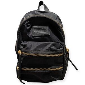 Marc by Marc Jacobs Black Backpack with Gold Zippers